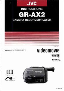 JVC GR AX 2 Printed Manual