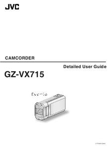 JVC GZ VX715 manual. Camera Instructions.