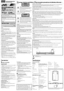 JVC AX TH_BS&E manual. Camera Instructions.