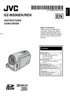 JVC GZ MS 90 manual. Camera Instructions.