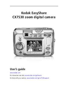 Kodak CX 7530 manual. Camera Instructions.