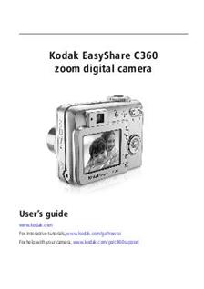 Kodak C 360 manual. Camera Instructions.