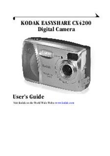 Kodak CX 4200 manual. Camera Instructions.