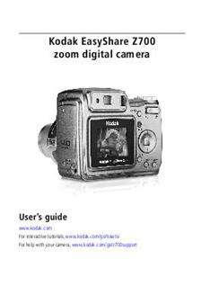 Kodak Easyshare Z 700 manual. Camera Instructions.