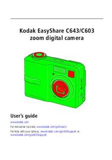 Kodak C 603 manual. Camera Instructions.