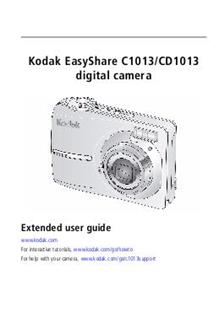 Kodak EasyShare CD 1013 manual. Camera Instructions.