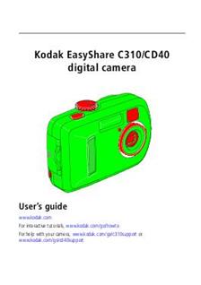Kodak CD 40 manual. Camera Instructions.