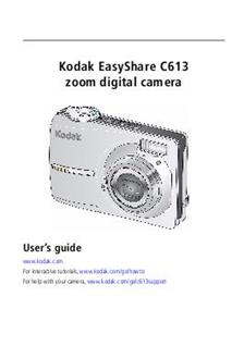 Kodak C 613 manual. Camera Instructions.