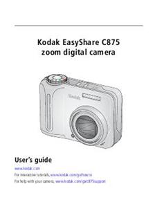 Kodak C 875 manual. Camera Instructions.