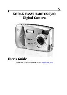 Kodak CX 4300 manual. Camera Instructions.