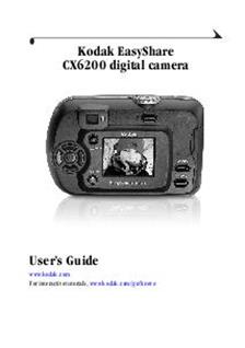 Kodak CX 6200 manual. Camera Instructions.