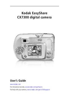 Kodak CX 7300 manual. Camera Instructions.