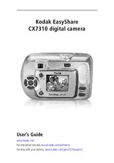 Kodak CX 7310 manual. Camera Instructions.