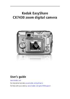 Kodak CX 7430 manual. Camera Instructions.