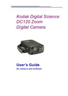 Kodak DC 120 manual. Camera Instructions.