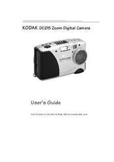 Kodak DC 215 Zoom manual. Camera Instructions.
