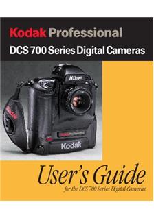 Kodak DCS 720 x manual. Camera Instructions.