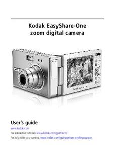 Kodak EasyShare One manual. Camera Instructions.