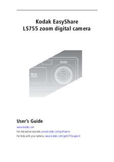 Kodak LS 755 manual. Camera Instructions.