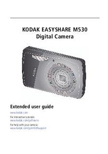 Kodak EasyShare M 530 manual. Camera Instructions.