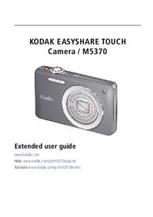 Kodak EasyShare Touch M 5370 manual. Camera Instructions.