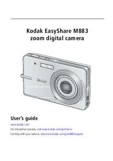 Kodak EasyShare M 883 manual. Camera Instructions.