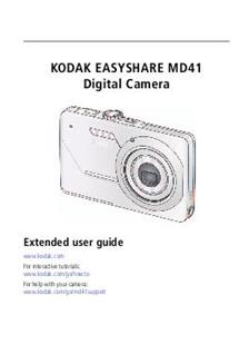 Kodak EasyShare MD 41 manual. Camera Instructions.