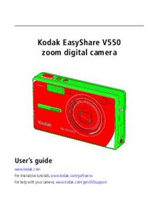 Kodak EasyShare V 550 manual. Camera Instructions.