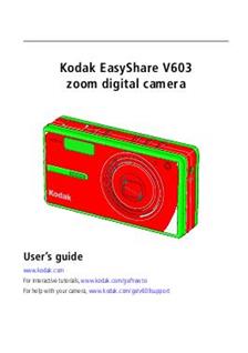 Kodak Easyshare V 603 manual. Camera Instructions.