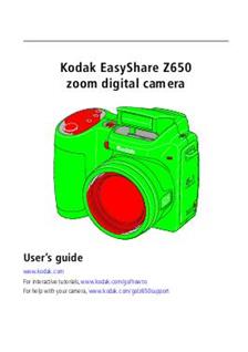 Kodak Easyshare Z 650 manual. Camera Instructions.