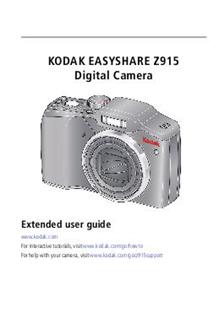 Kodak Easyshare Z 915 manual. Camera Instructions.