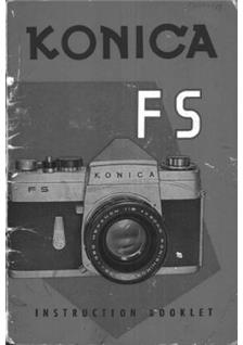 Konica FS manual. Camera Instructions.