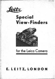 Leica Finders manual. Camera Instructions.