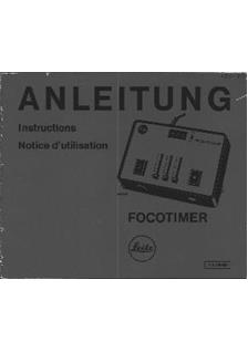 Leica Focotimer manual. Camera Instructions.