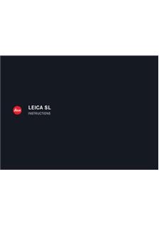 Leica SL manual. Camera Instructions.