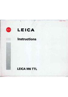 Leica M 6-TTL manual. Camera Instructions.