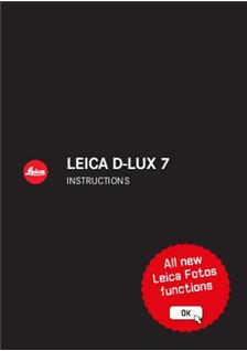 Leica D-Lux 7 manual. Camera Instructions.