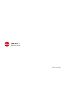 Leica SL2 2022 manual. Camera Instructions.