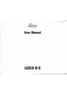 Leica RE manual. Camera Instructions.