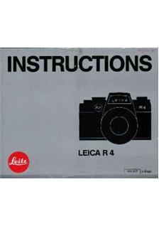 Leica R 4 manual. Camera Instructions.