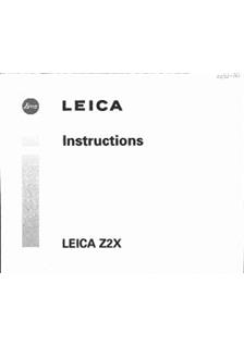 Leica Z 2 X manual. Camera Instructions.