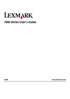 Lexmark X7675 manual. Camera Instructions.