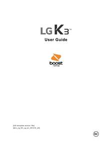 LG K3 manual. Camera Instructions.