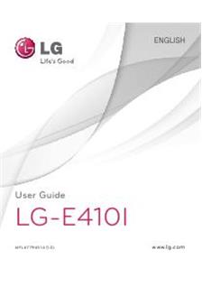 LG E410 I manual. Camera Instructions.