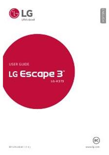 LG Escape 3 manual. Camera Instructions.