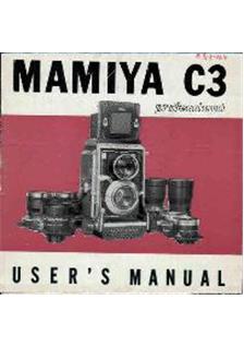 Mamiya C 3 manual. Camera Instructions.