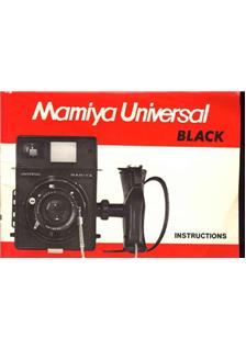 Mamiya Universal black manual. Camera Instructions.