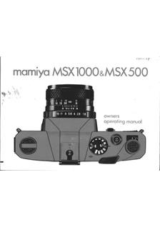 Mamiya MSX 500 manual. Camera Instructions.