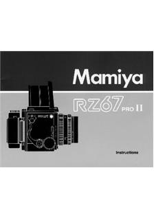Mamiya RZ 67 Pro II manual. Camera Instructions.