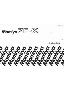 Mamiya ZE-X manual. Camera Instructions.